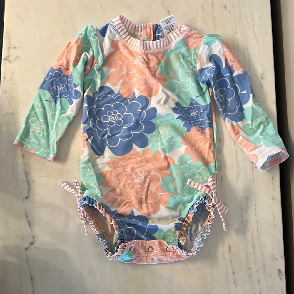 RuffleButts, 12-18m, Like New Floral Kids Swimsuit